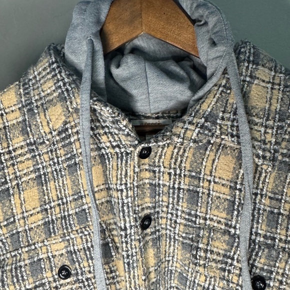 A‎ Peach (A Buckle Brand) Oversized Tweed Hooded Shacket Size Large - Picture 7 of 10